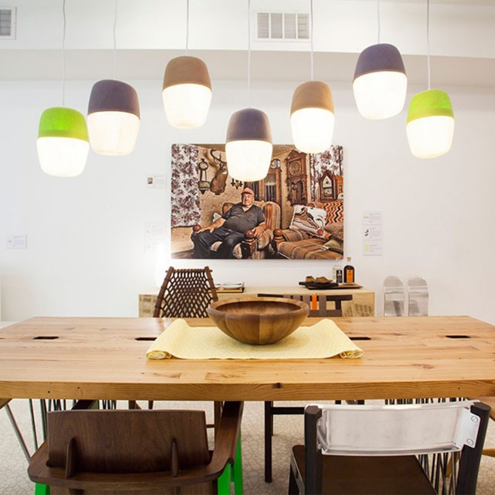 Set of MIO Sustainable Felt Pendant Lights